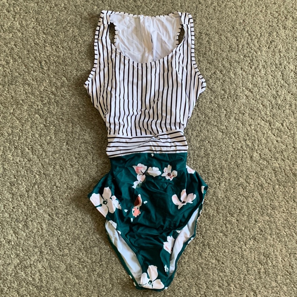 NWOT Multi Patterned One Piece Swimsuit